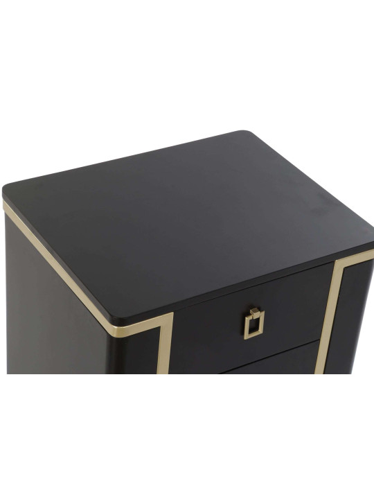 Table de chevet Naxos en bois noir