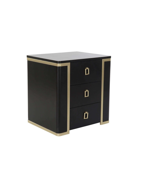 Table de chevet Naxos en bois noir