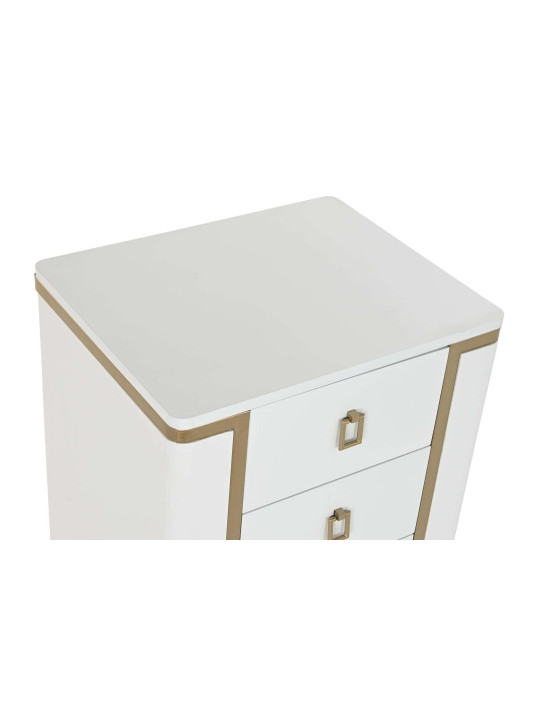 Table de chevet Naxos en bois blanc