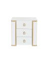 Table de chevet Naxos en bois blanc