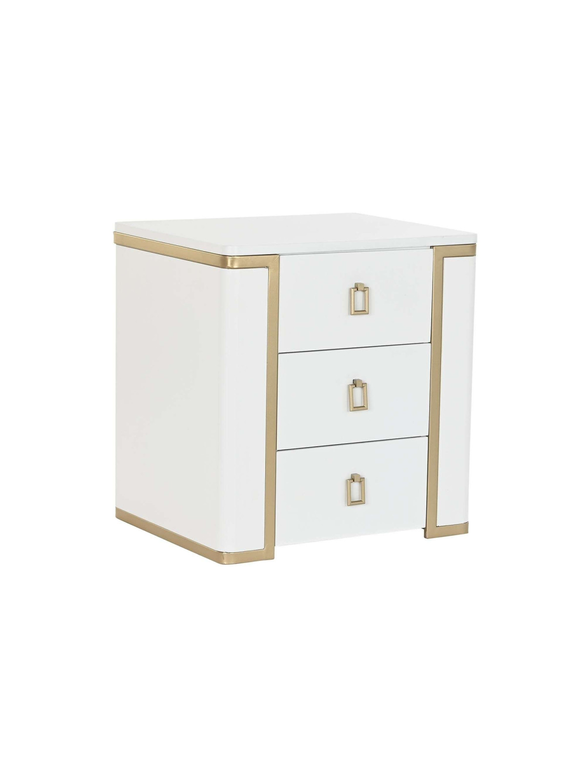 Table de chevet Naxos en bois blanc