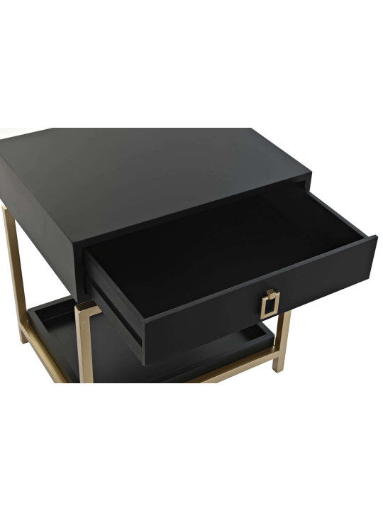 Table de chevet Naxos en bois noir