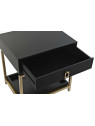 Table de chevet Naxos en bois noir