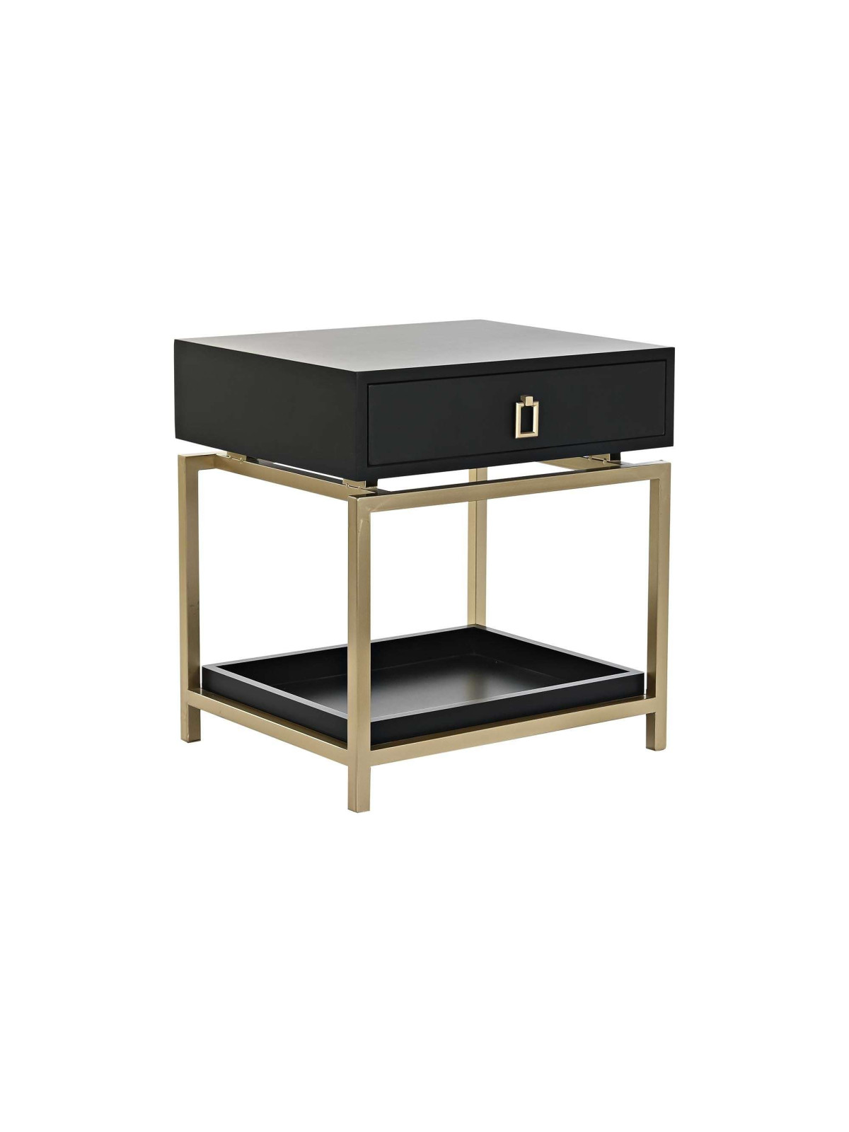 Table de chevet Naxos en bois noir