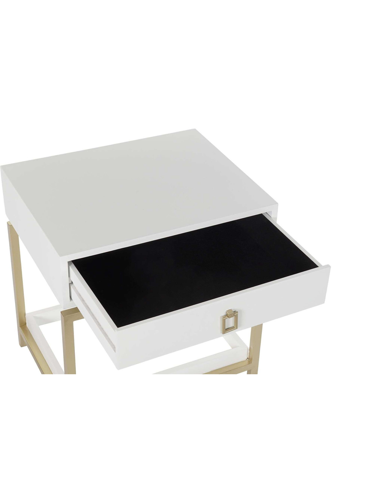 Table de chevet blanche contemporaine Naxos