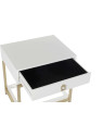 Table de chevet blanche contemporaine Naxos