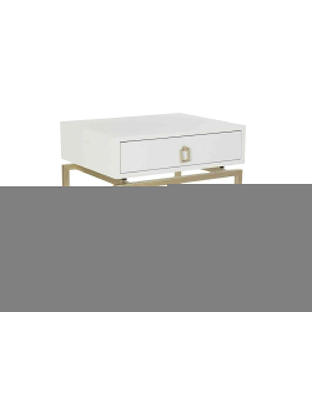 Table de chevet blanche contemporaine Naxos