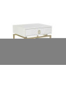 Table de chevet blanche contemporaine Naxos