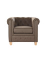 Fauteuil marron Albury