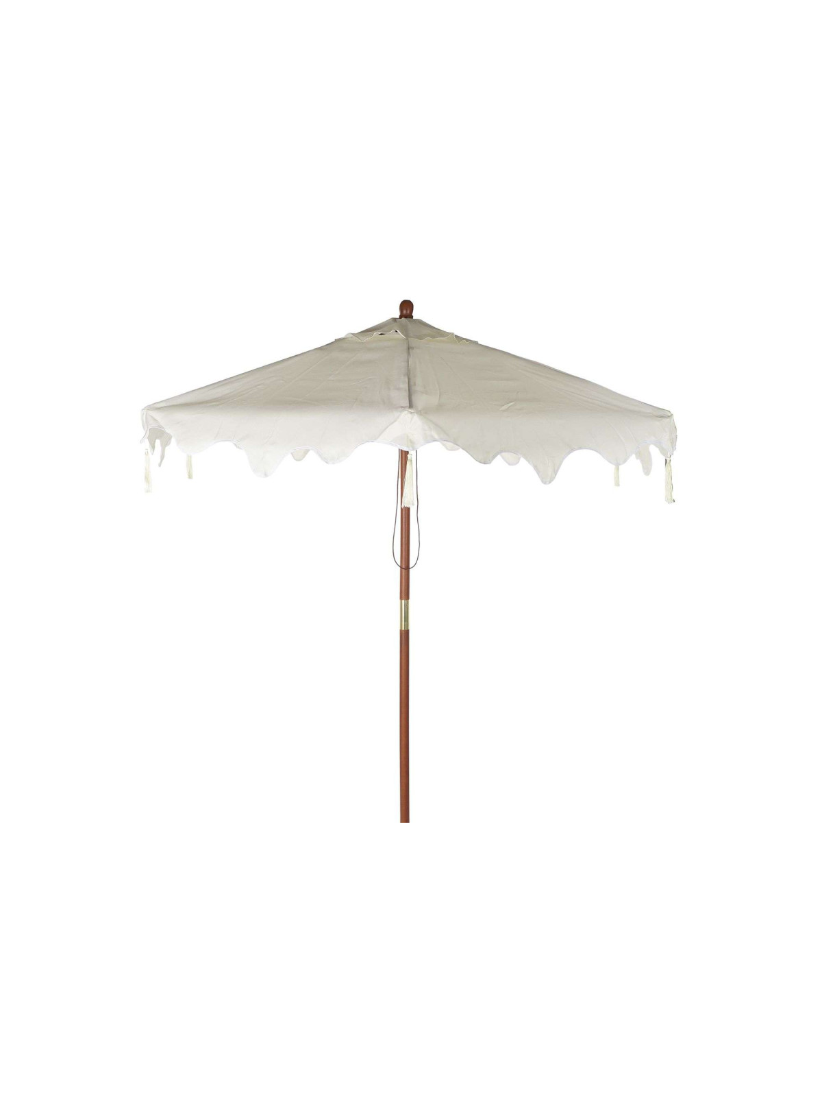 Parasol blanc et bois