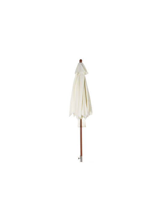 Parasol blanc et bois