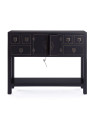 Console 2 portes 6 tiroirs Pechino noire