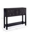 Console 2 portes 6 tiroirs Pechino noire