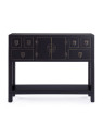 Console 2 portes 6 tiroirs Pechino noire