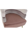 Fauteuil design velours rose