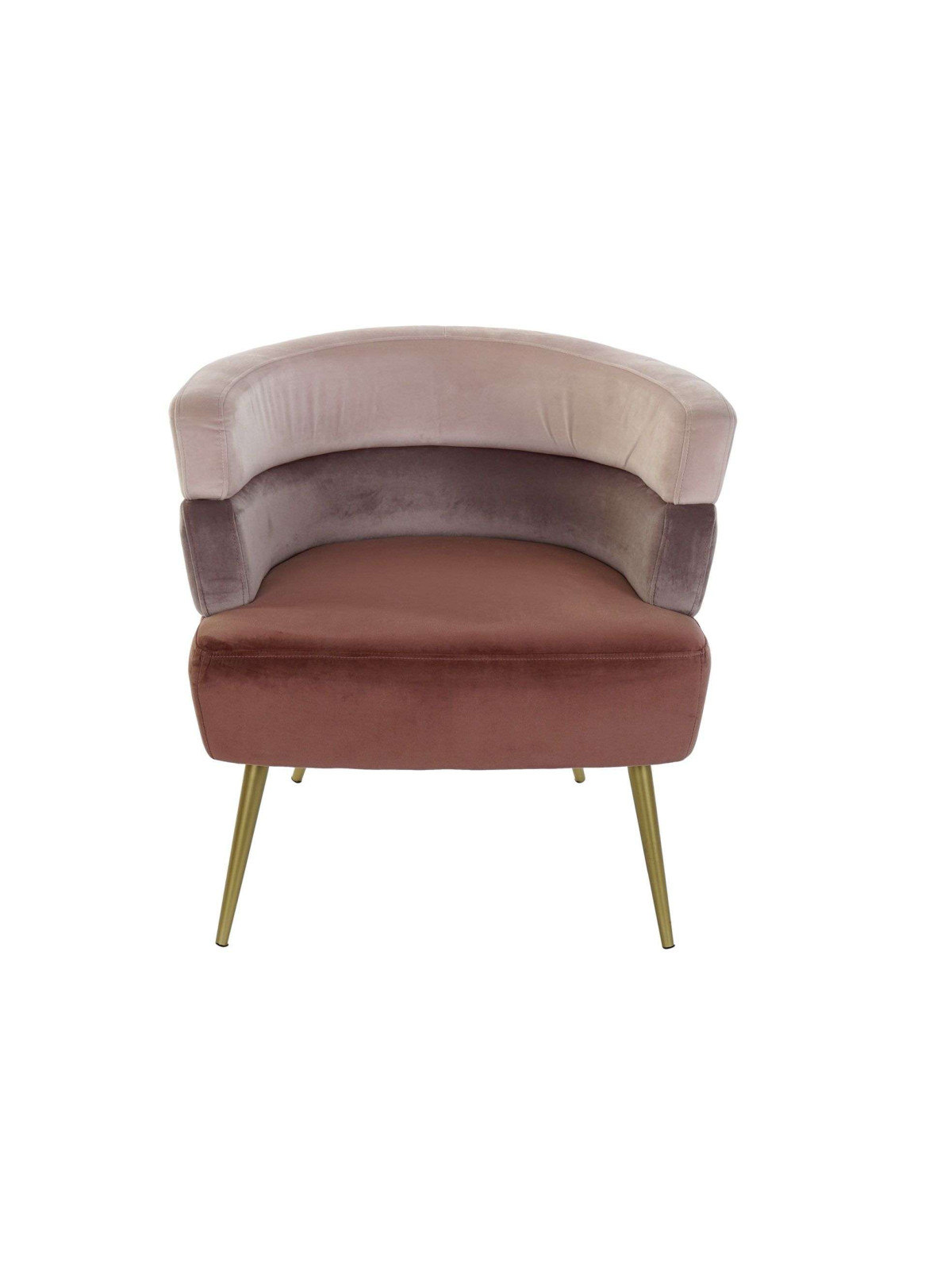 Fauteuil design velours rose