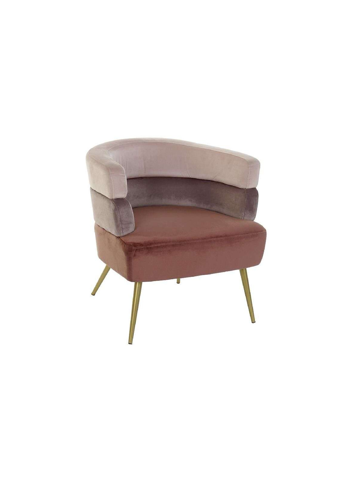 Fauteuil design velours rose