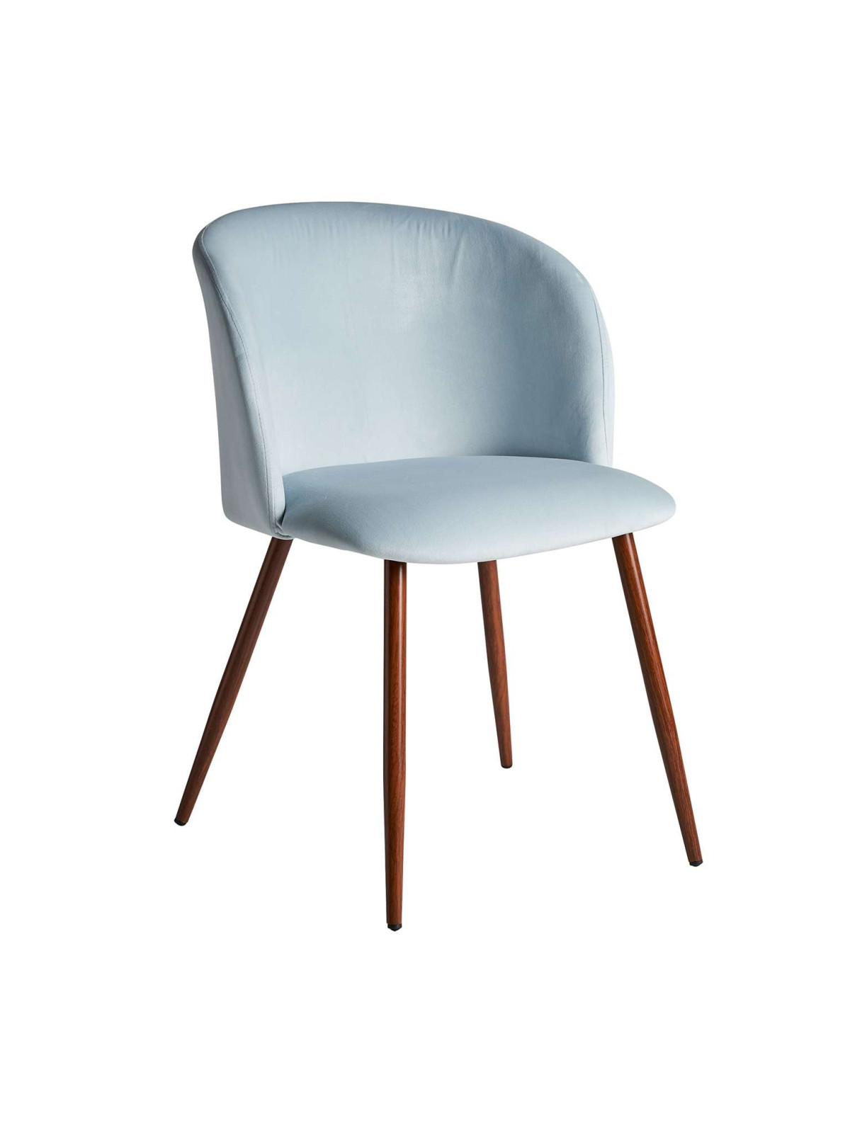 Set de 2 chaises contemporaines velours bleu