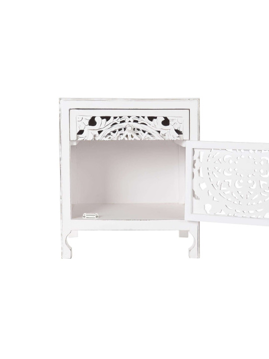 Table de chevet blanche Loktak