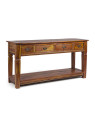 Console chateaux en bois d'acacia