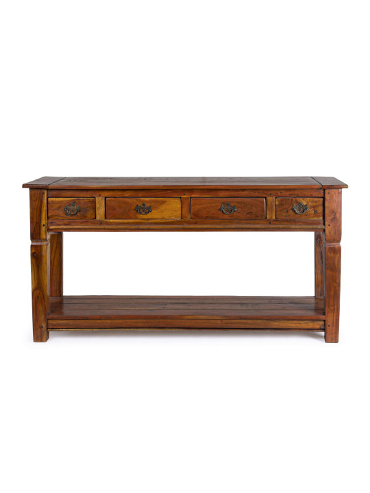 Console chateaux en bois d'acacia