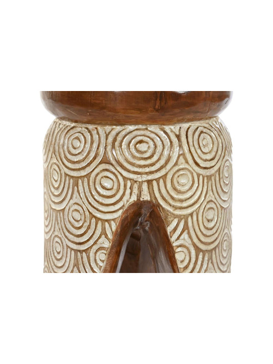 Bout de canapé Spirale en bois sculpté