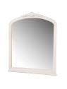 Miroir blanc Resia en bois de bayur