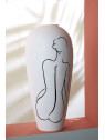 Vase femme blanc mate