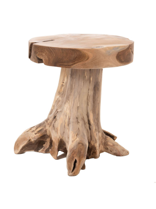 Tabouret rond bois Teck