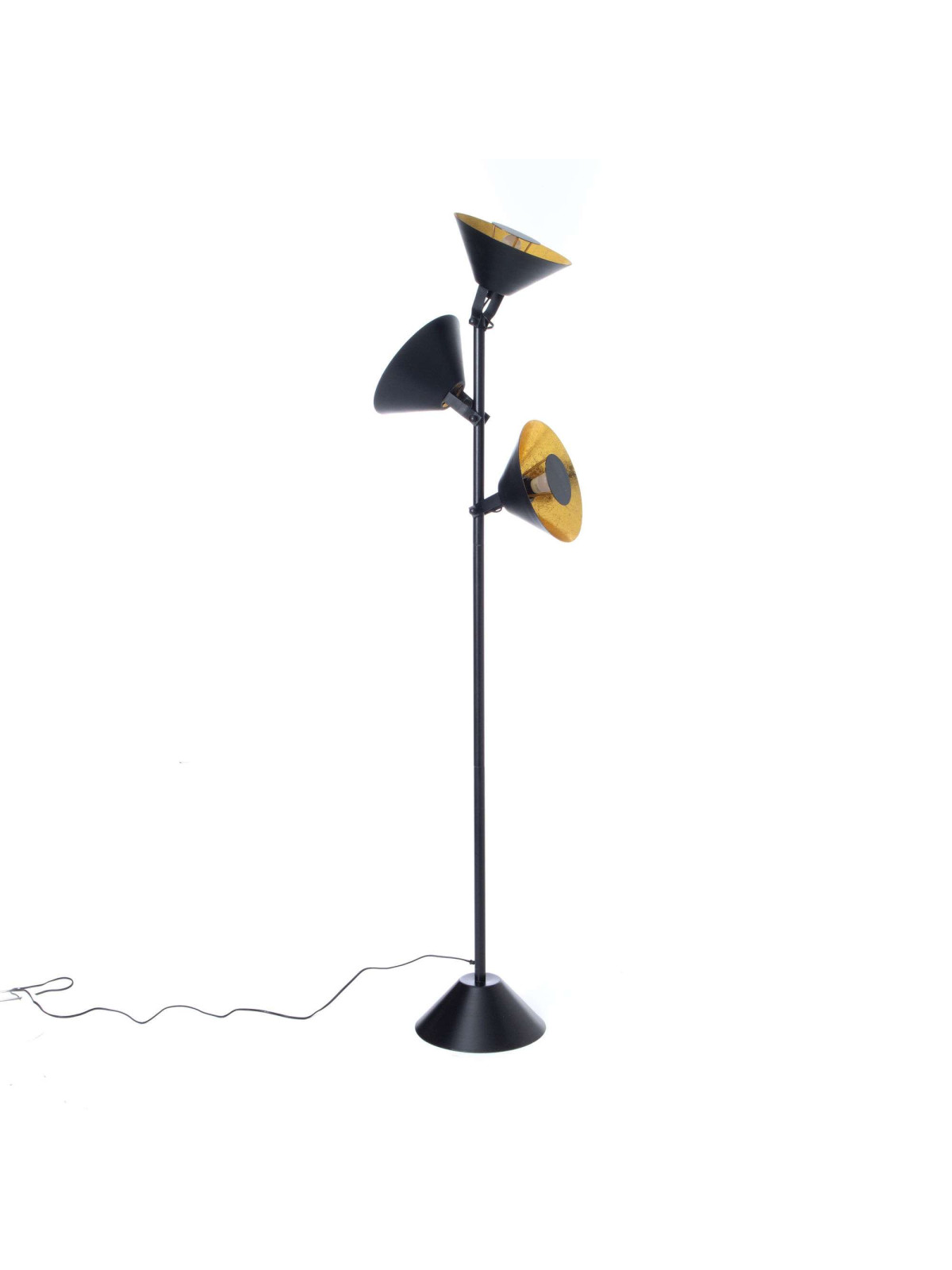 Lampadaire Samy noir et or Amadeus