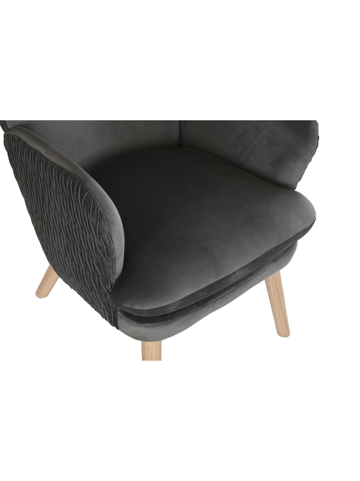 Fauteuil gris Théa