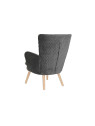 Fauteuil gris Théa