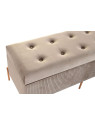 Banquette contemporaine en velours beige