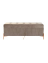 Banquette contemporaine en velours beige