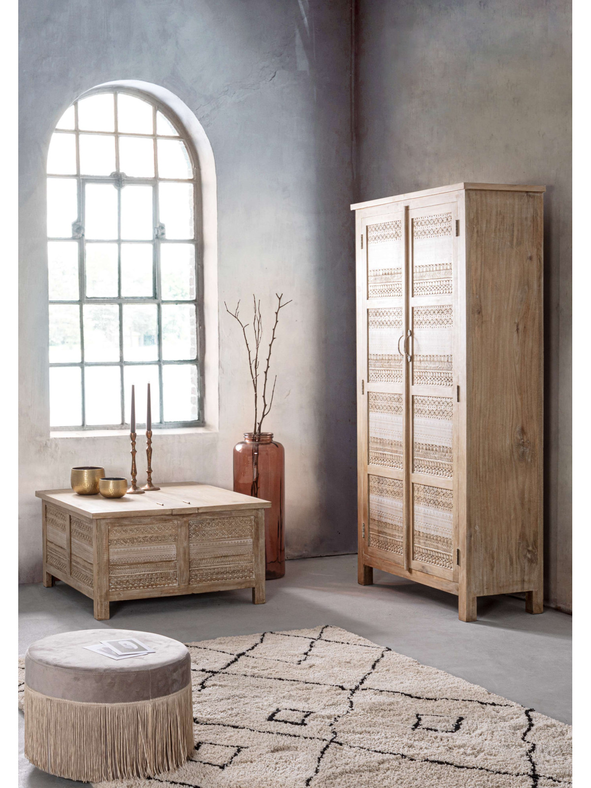 Armoire Mayra en bois de manguier