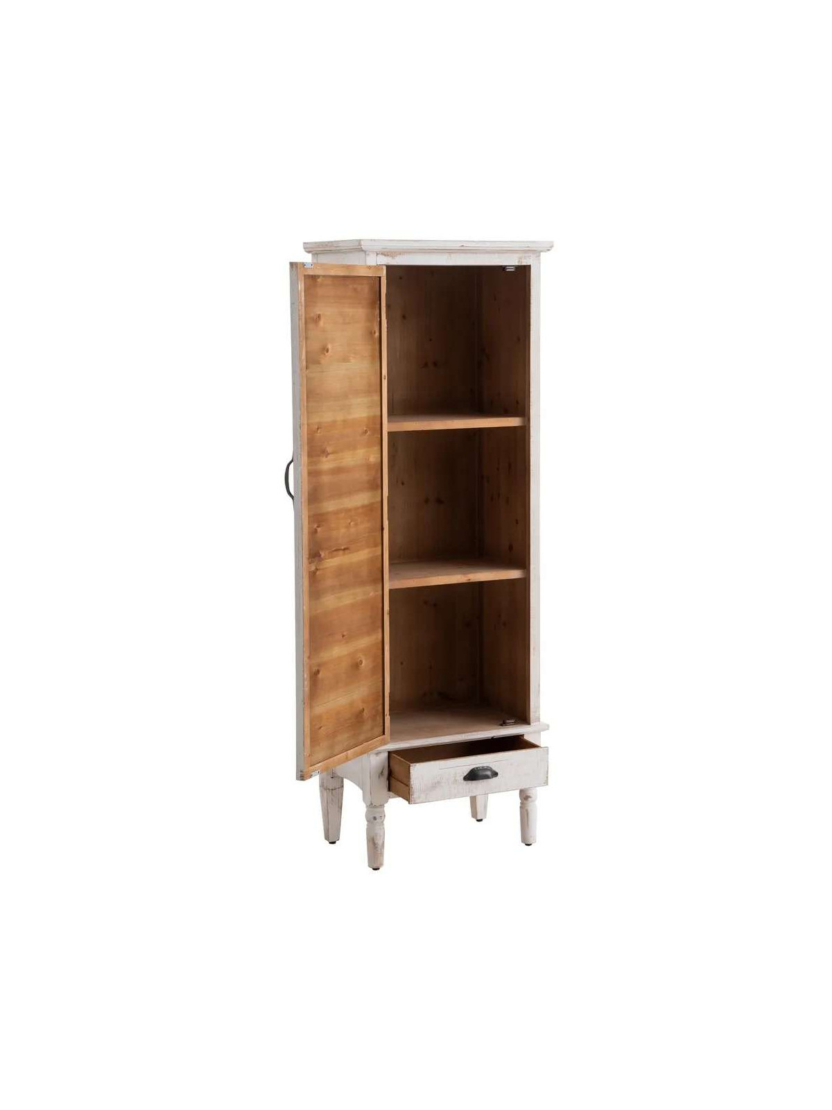 Armoire haute Jaipur en bois patiné