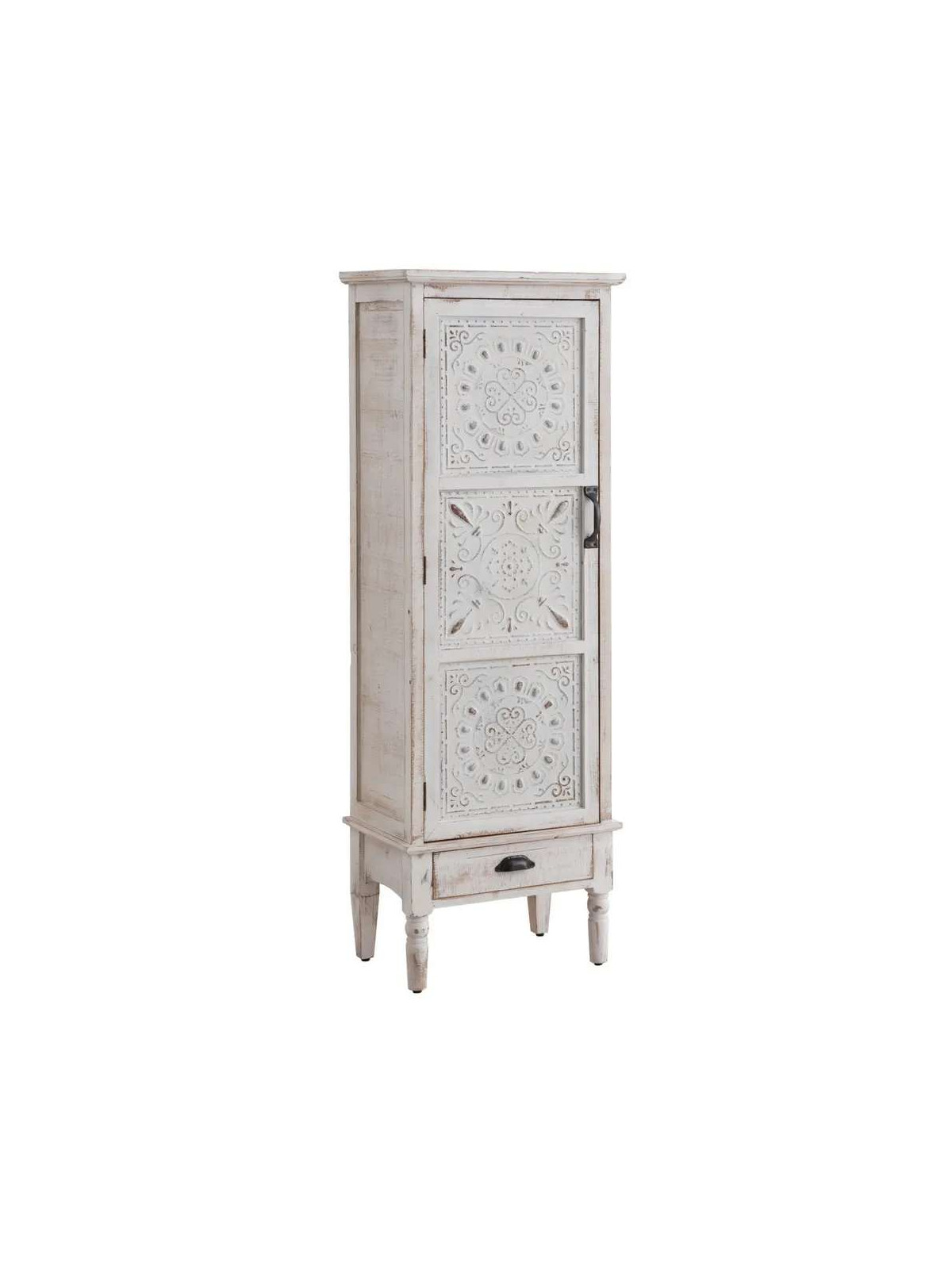 Armoire haute Jaipur en bois patiné