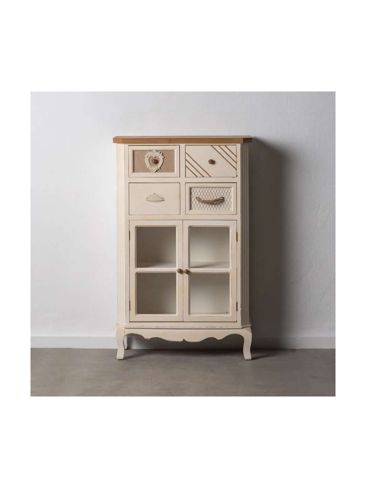 Armoire en bois blanc Aliénor