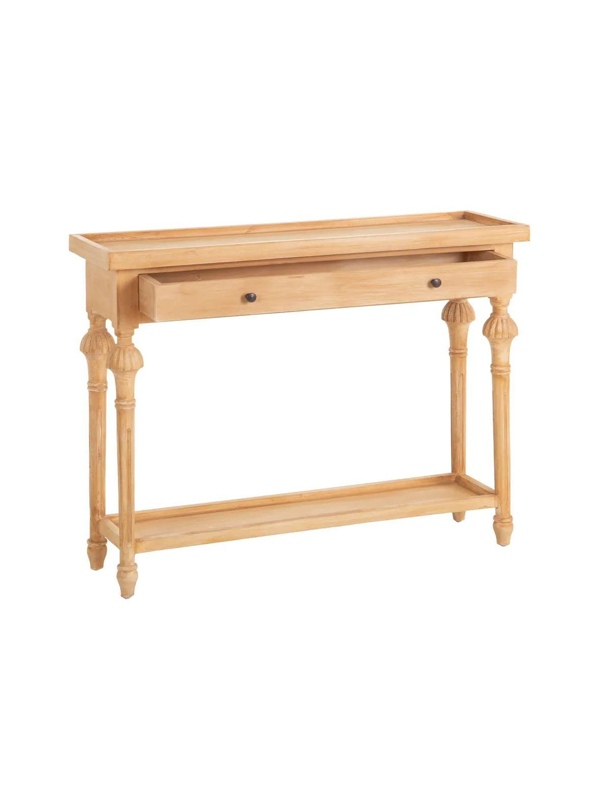 Console drapier en bois brut