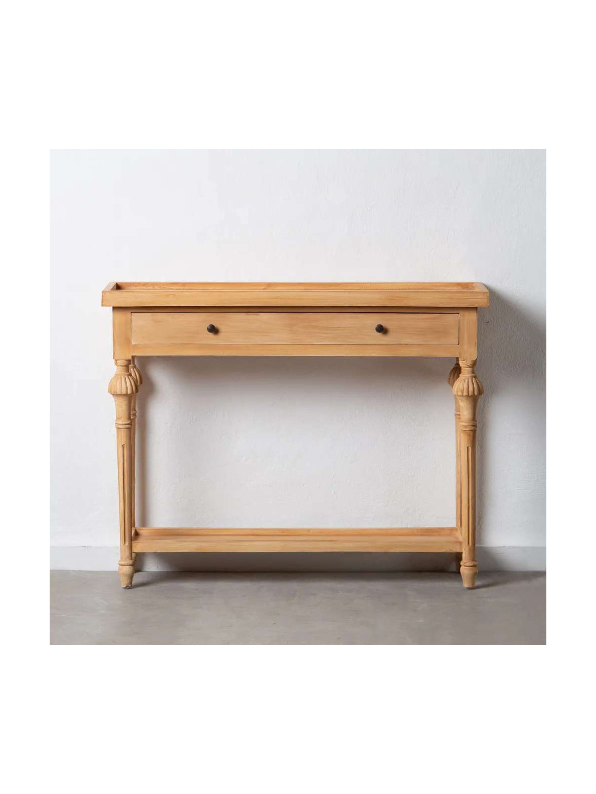 Console drapier en bois brut