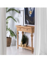 Console drapier en bois brut