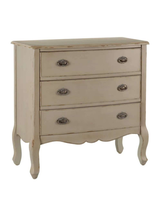 Commode en bois taupe patiné