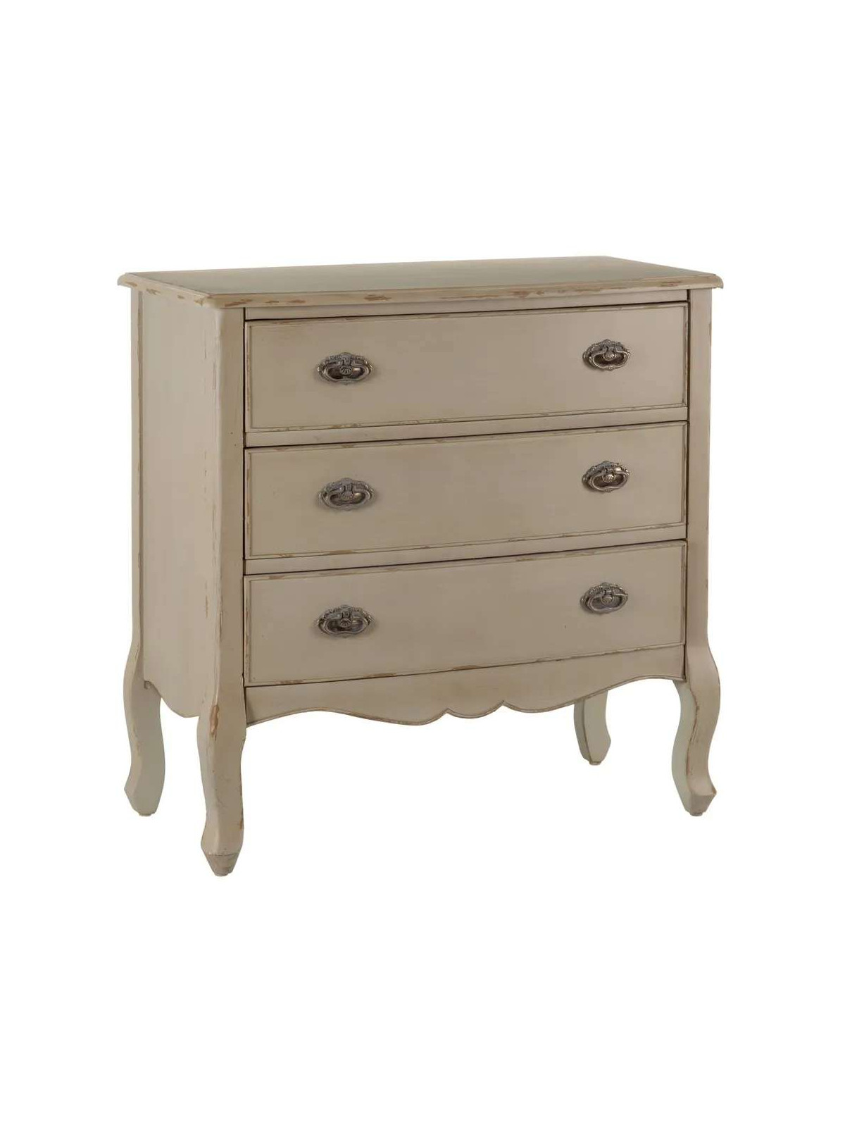 Commode en bois taupe patiné