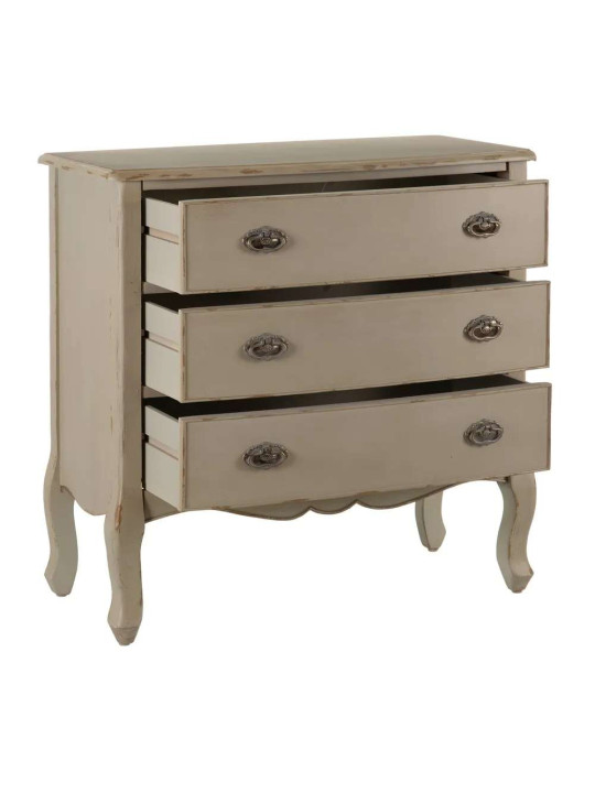 Commode en bois taupe patiné