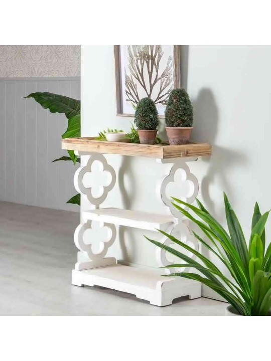 Console Rosie en bois blanc