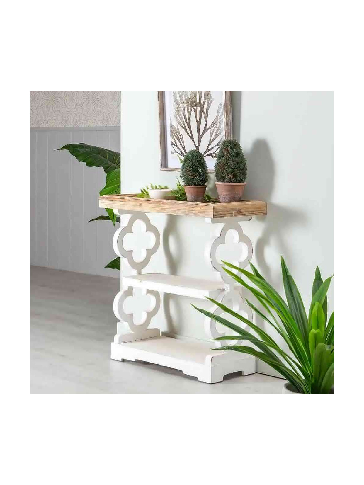 Console Rosie en bois blanc