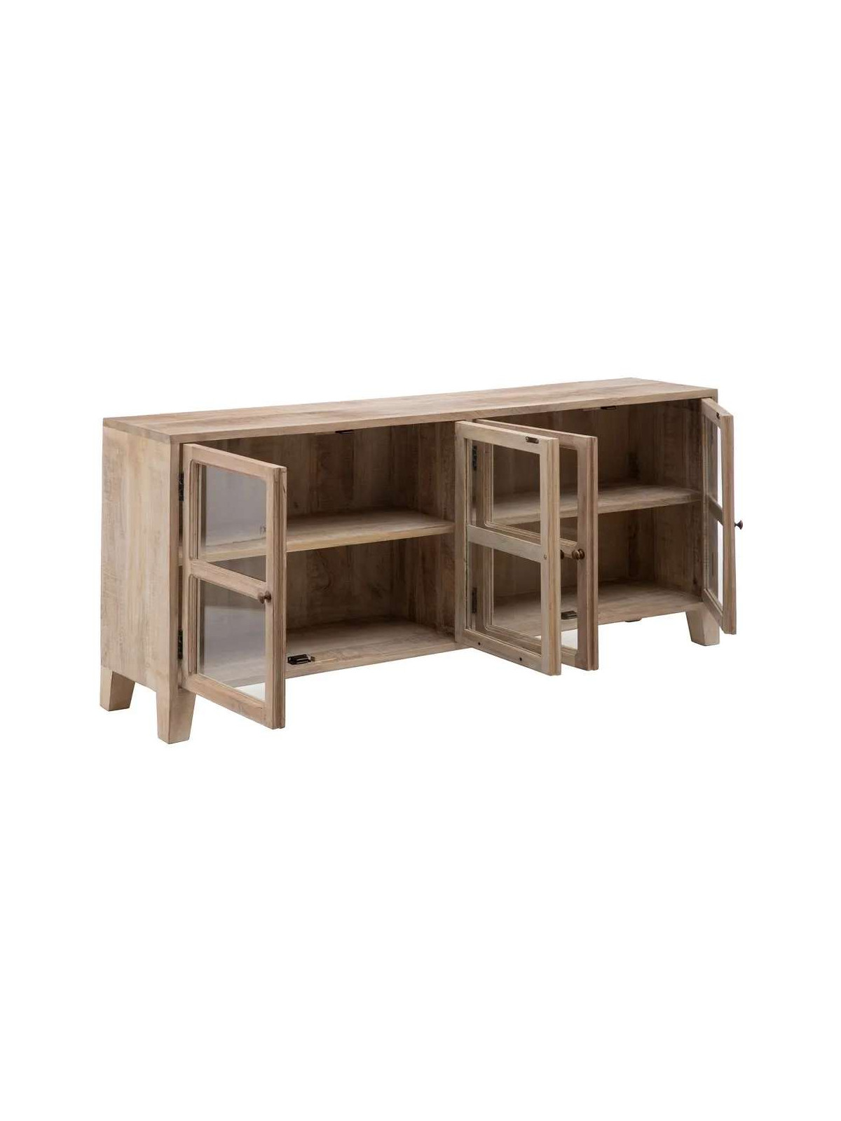 Buffet 4 portes en bois de manguier