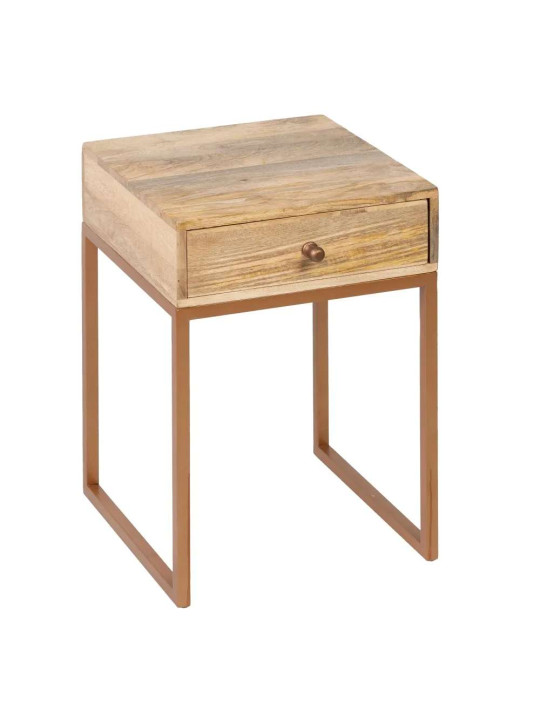 Table de chevet Eloi en bois de manguier