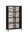 Armoire vitrine Lucia en métal noir