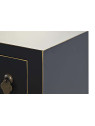 Console Chinoise Macao 6 tiroirs 2 portes NOIRE